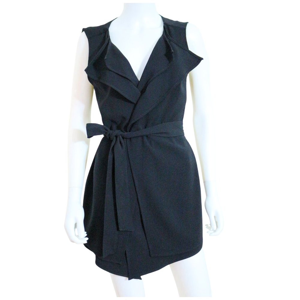 Zara Basic Collection Sleeveless Long Belted Vest - image 2